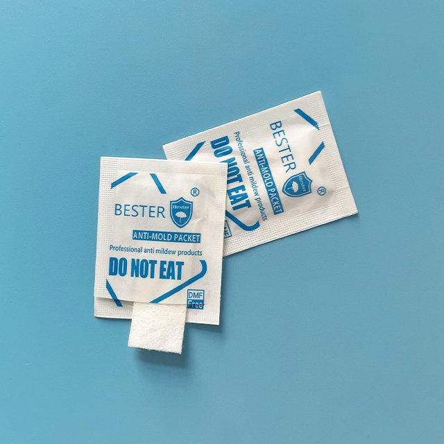 Anti mold bag construction — vapor-phase packet with inner active sheet